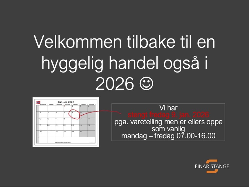 Varetelling fredag 9. januar 2026